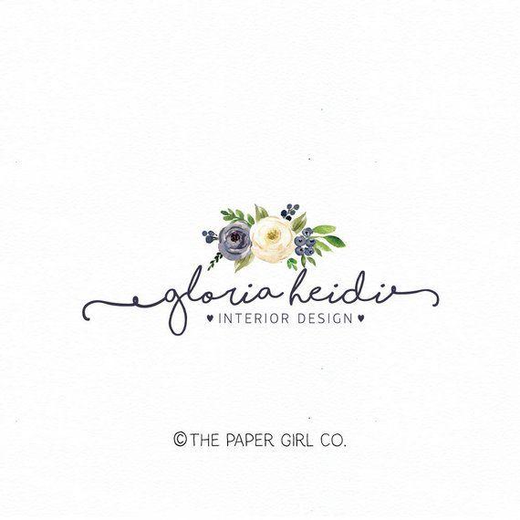 Florist Logo - interior design logo wedding logo florist logo floral logo | Etsy