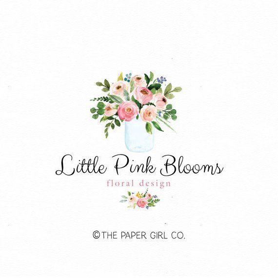 Florist Logo - mason jar logo florist logo flower logo floral logo event | Etsy