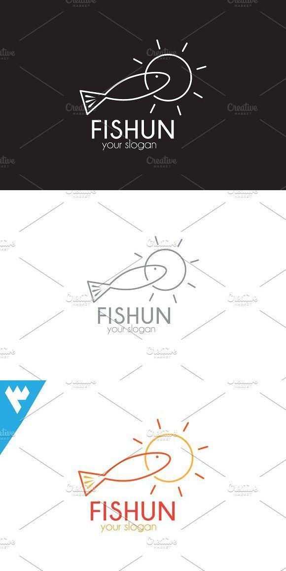 Sun Restaurant Logo - Fish Sun Logo. Restaurant Design. Logo
