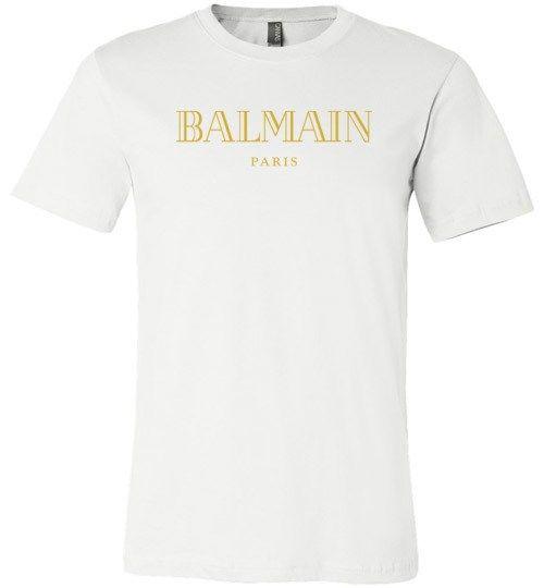 Balmain Gold Logo - Balmain Gold Logo Unisex T-Shirt -