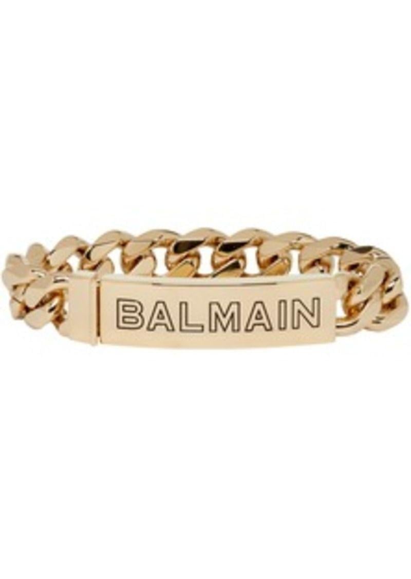 Balmain Gold Logo - Balmain Gold Logo Chain Bracelet | Misc Accessories