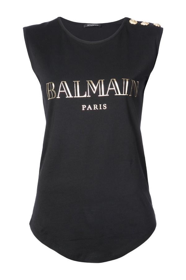 Balmain Gold Logo - Balmain Classic Gold Logo Tank - Black – Grace Melbourne