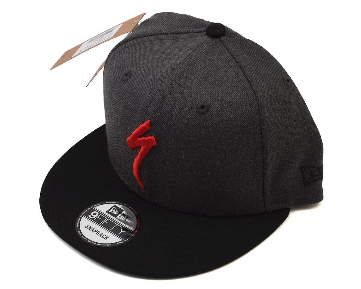 Red and Black MT Logo - Specialized Snapback Hat (Heather Gray Black Red) (One Size) 64818