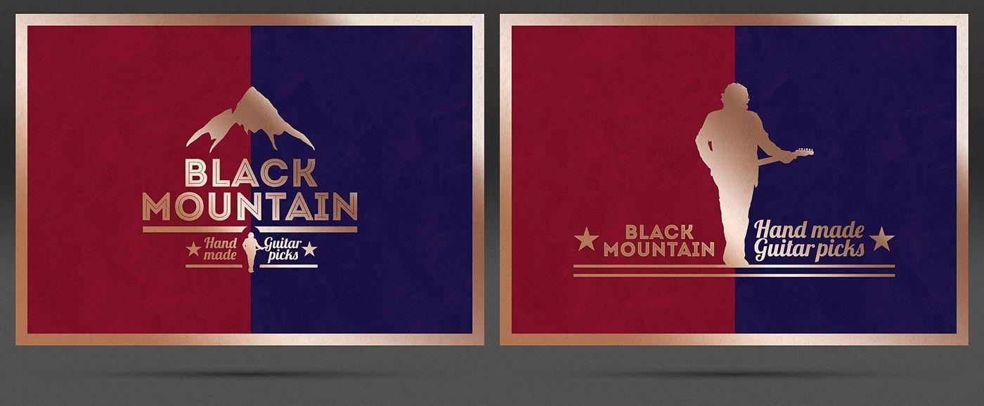 Red and Black MT Logo - Black Mountain Guitar Picks - Logo & Print Design on Behance