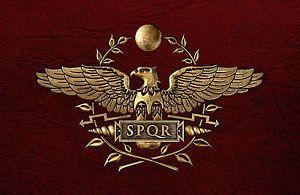 Roman Symbol Logo - Large Framed Print - SPQR Roman Soldier Emblem/Logo/Symbol ...