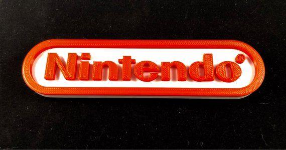 Nintendo Logo - Nintendo Logo Sign Home Decor Mario Zelda 3D Printed