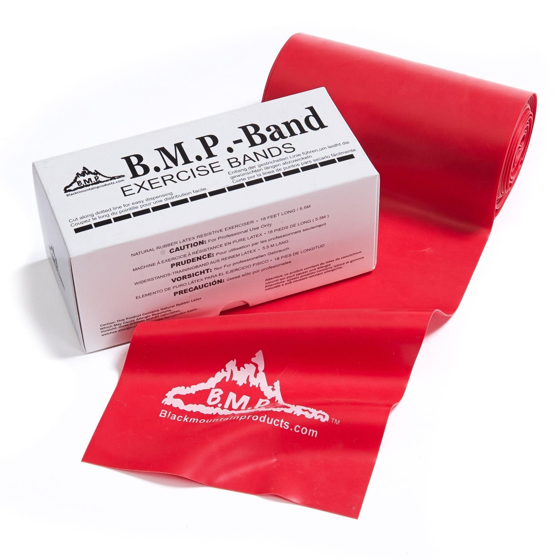 Red and Black MT Logo - Black Mountain Products Red 6 yard therapy Resistance band - Extra ...