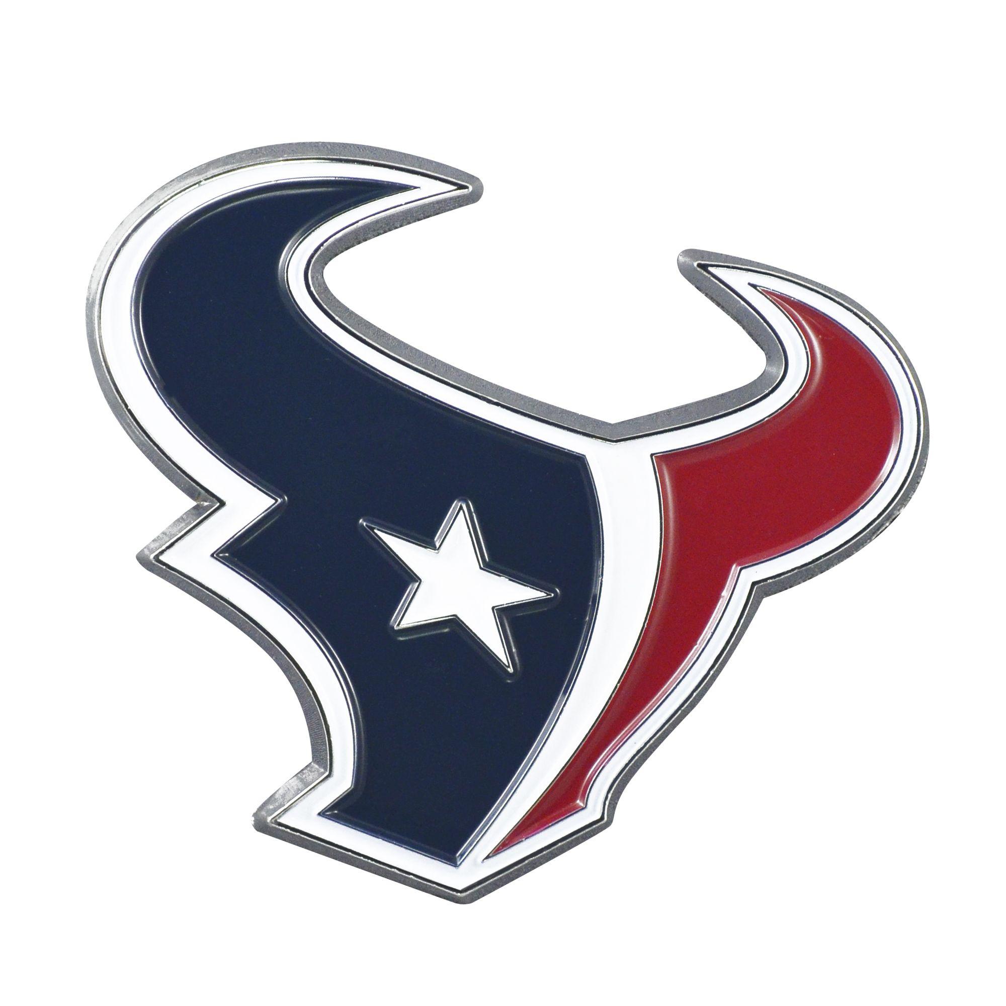 Houston Texans Fans Logo - Fan Mat 22563 Emblem NFL Houston Texans Logo; Painted; Heavy Duty Chrome