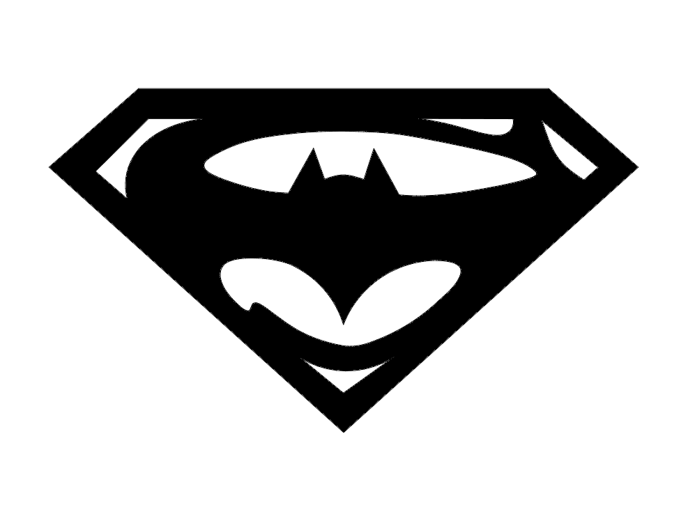 Super Bat Logo - Super bat dxf File Free Download