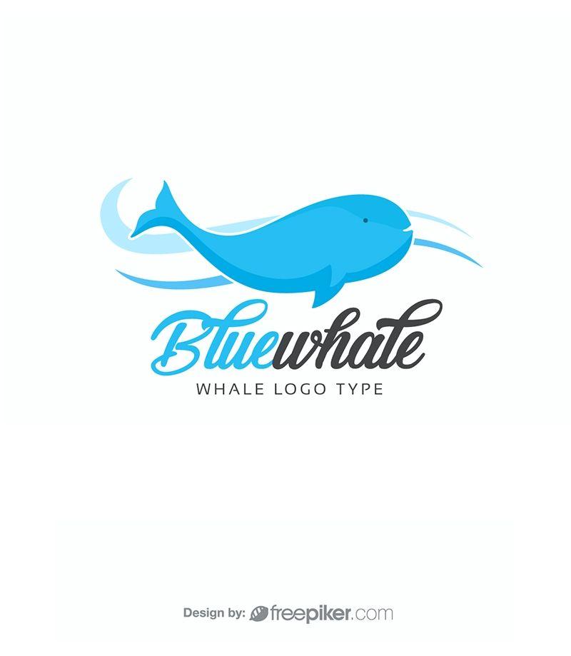 Blue Whale Logo - Freepiker. blue whale ocean fish logo