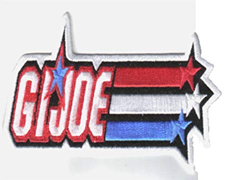 Red White and Blue Brand Logo - G.I. JOE Large Red White Blue Embroidered Logo PATCH