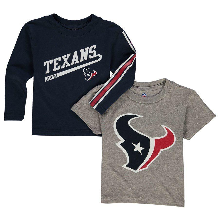 Houston Texans Fans Logo - Toddler Navy/Gray Houston Texans Fan Gear Squad T-Shirt Combo Pack