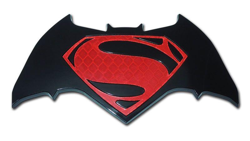 Super Bat Logo - Batman v Superman Red Acrylic Emblem - Batman v Superman Red Acrylic Emblem