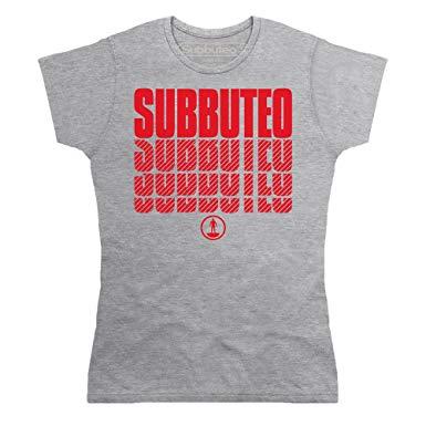 Grey and Red Football Logo - Official Subbuteo Logo Red EURO Football T Shirt, Female, Heather ...