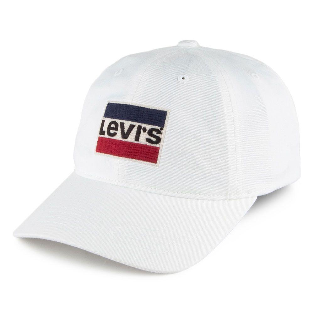 White Cap Logo - Levi's Hats Olympic Logo Flex Fit Baseball Cap from Village
