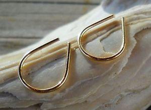 Upside Down Teardrop Logo - Hoop Earrings Open Upside Down Teardrop 14K Gold Filled or 925