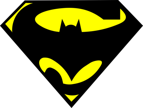 Super Bat Logo - Super-bat Batman & Superman Symbols Combined