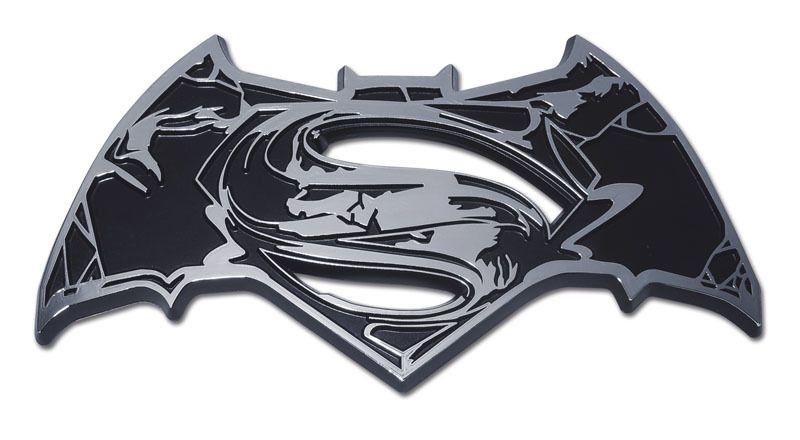 Super Bat Logo - Batman v Superman Distressed Chrome Emblem - Batman v Superman Distressed  Chrome Emblem