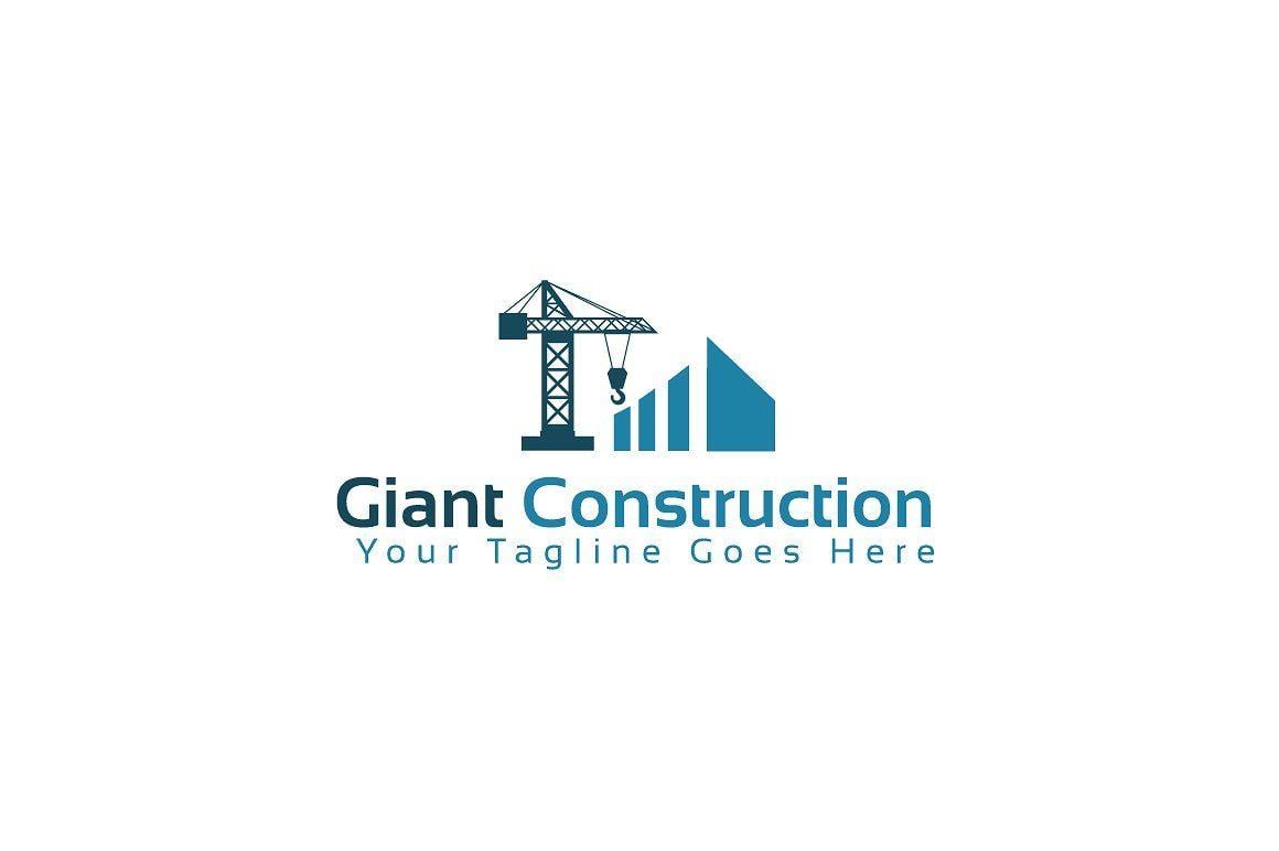 House Construction Logo - Giant Construction Logo Template ~ Logo Templates ~ Creative Market
