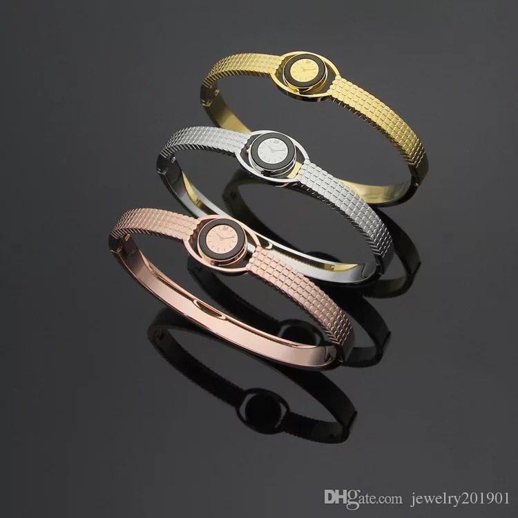 Jewelry with Swan Logo - Classic Style Swan Logo Fashion 316L Stainless Steel Bracelet