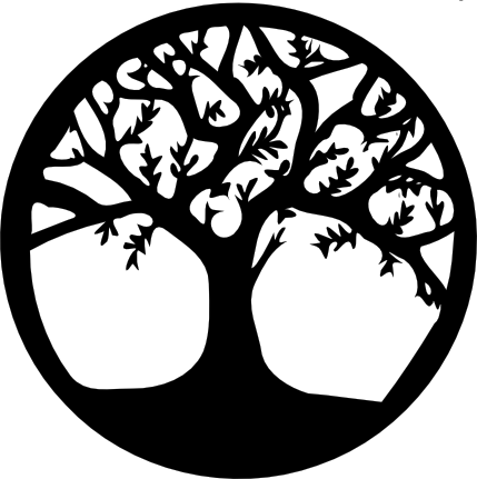 Black and White Tree in Circle Logo - Tree in circle Logos