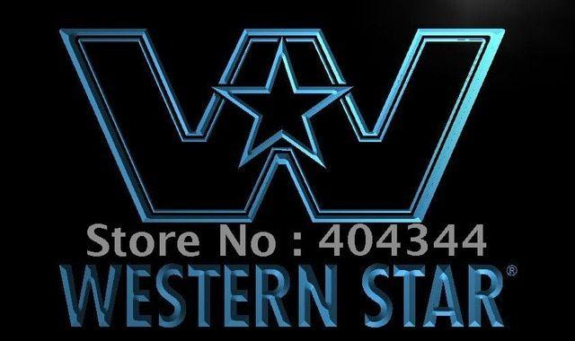 Wetern Star Logo - LG015 Western Star Logo Services NEW LED Neon Light Sign-in Plaques ...