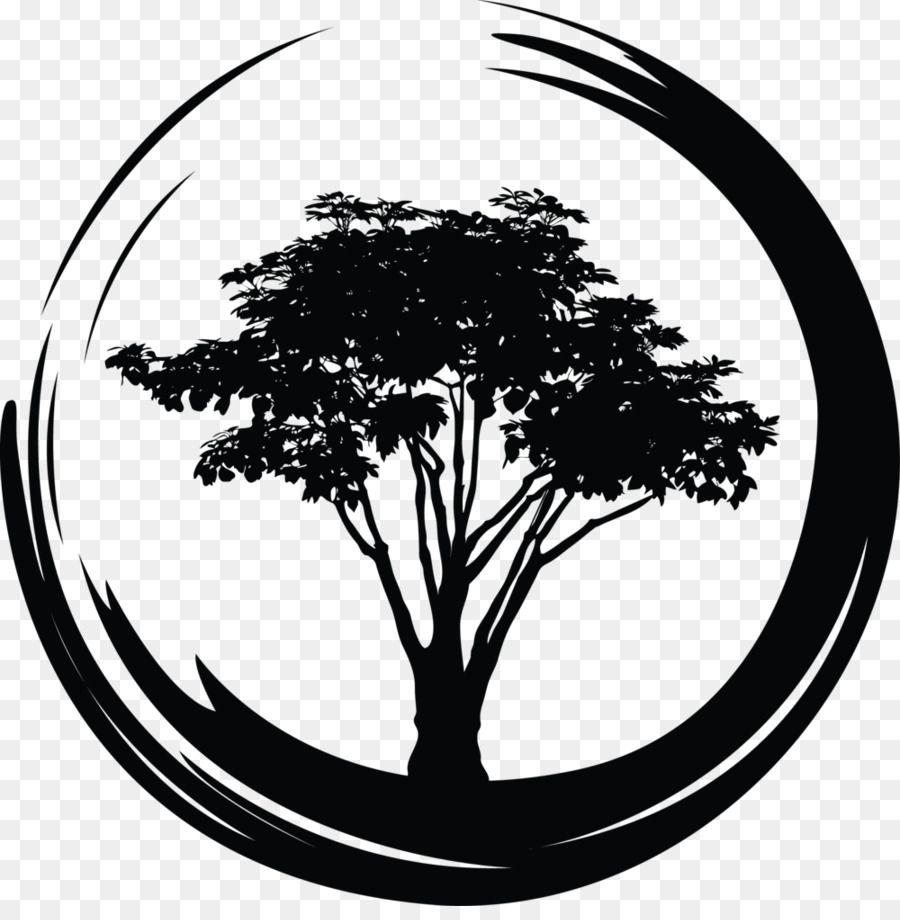 Black and White Tree in Circle Logo - Branch The Breathing Tree Circle Logo Clip art - circle png download ...