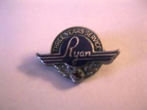 Vintage Aeronautical Logo - Vintage Enamel-Sterling (with ruby) RYAN Aeronautical Company: 3 YR ...