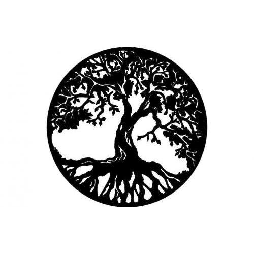Black and White Tree in Circle Logo - CNC File Sharing - Tree Of Life - Circle