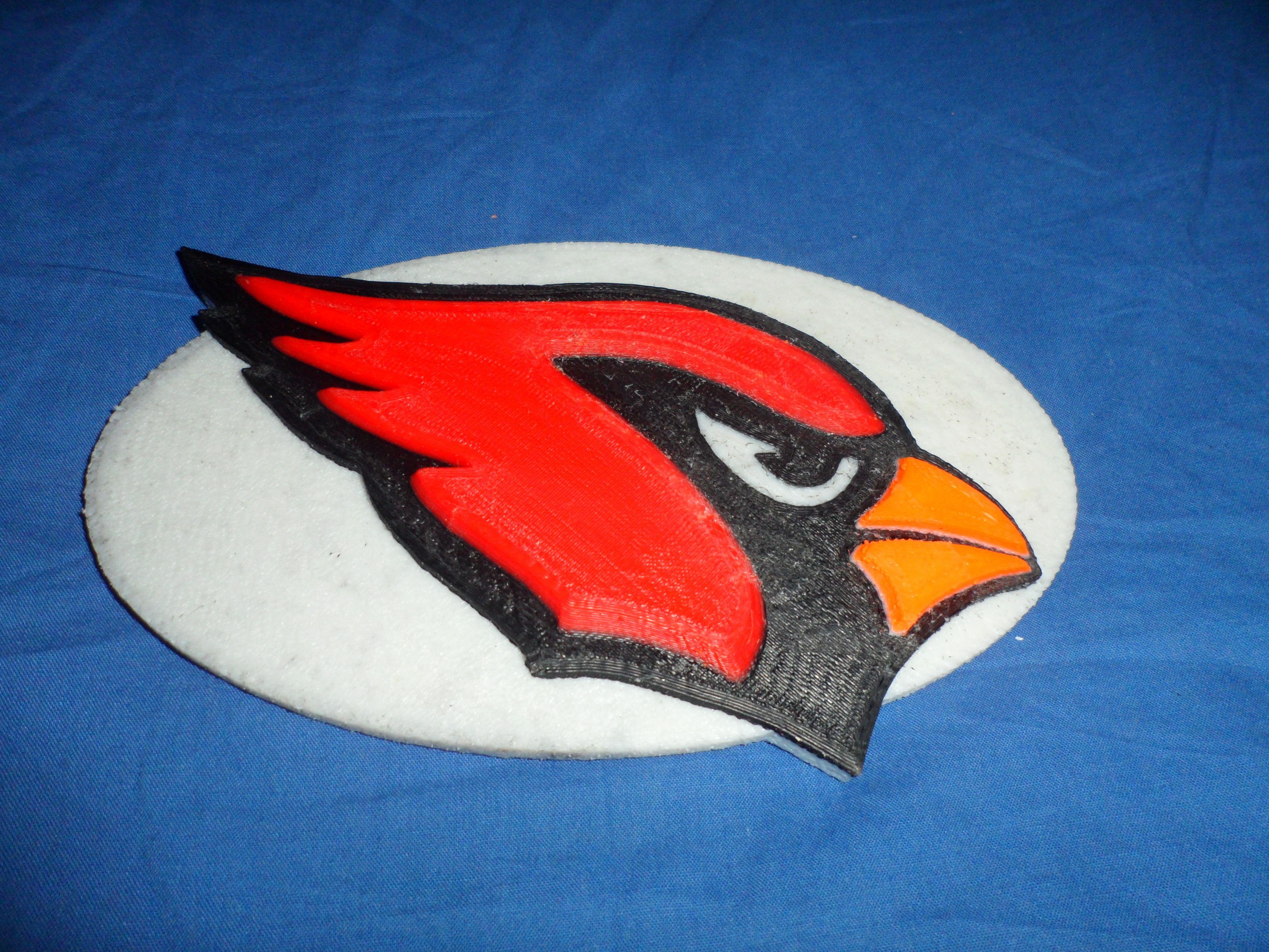 Cardinal Bird Football Logo - 3D Printed Cardinals football logo by rds2 | Pinshape