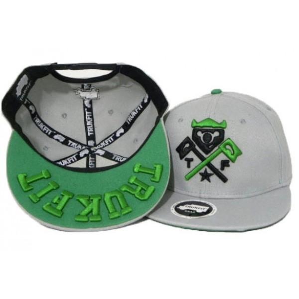 Trukfit Tommy Logo - Trukfit Axe Lil Tommy Snapback Hat (Gray)