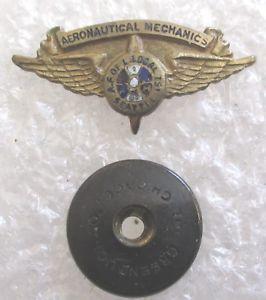 Vintage Aeronautical Logo - Vintage IAM Machinists Aeronautical Mechanics Seattle Union Member ...
