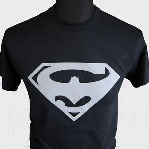 Super Bat Logo - Details about Superbat T Shirt Batman vs Superman Combined Logo DC Comics  Marvel Superhero