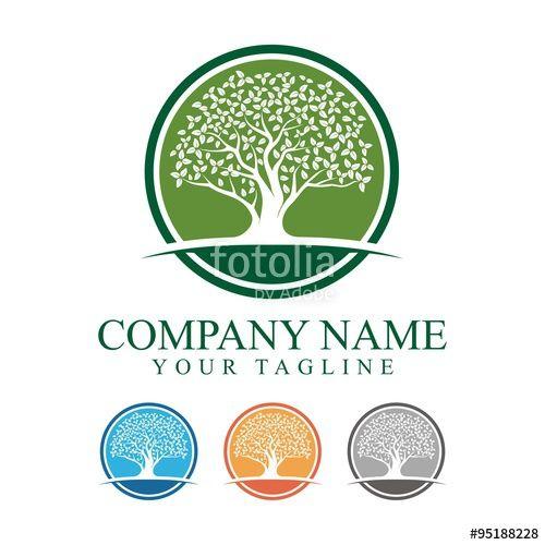 Companies with Oak Tree Logo - Oak Tree With Circle Logo Design. Oak Tree Logo Design Vector. Tree ...
