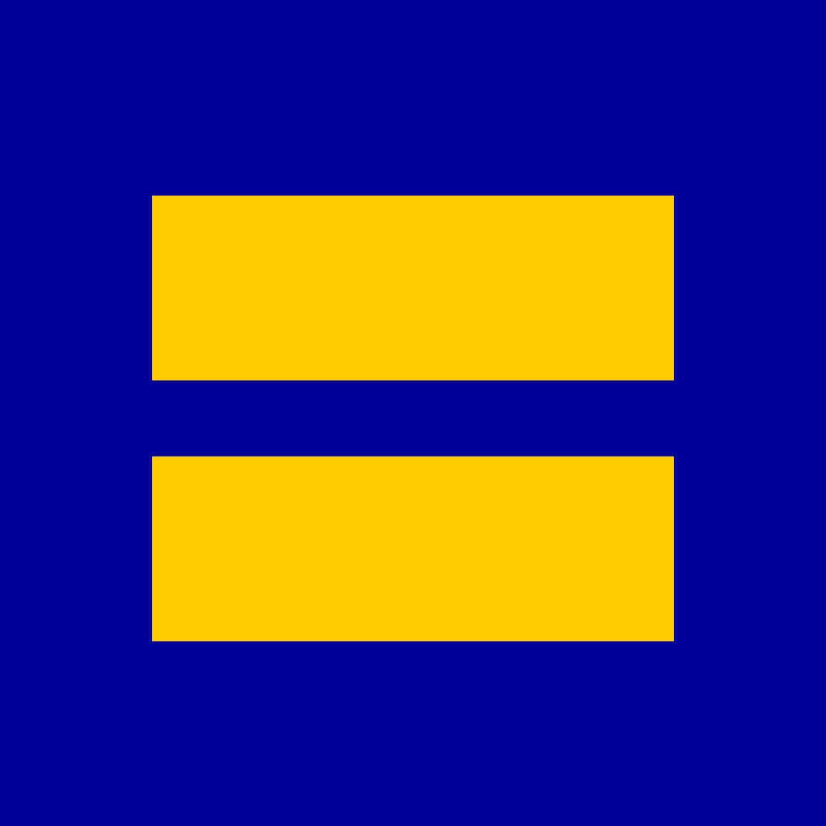 Blue and Yellow Square Logo - Human Rights Campaign