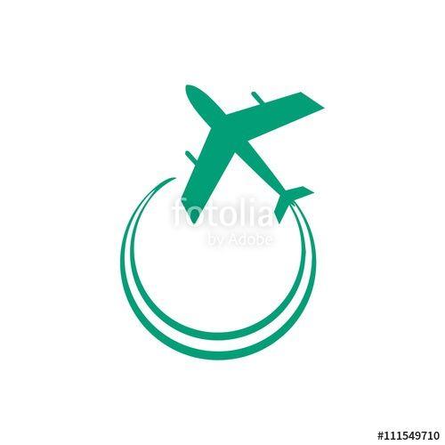 Green Airplane Logo - Airplane Logo Icon Vector