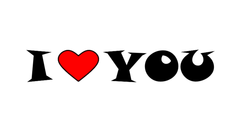 I Love U Logo - I love you logo | Skillshare Projects