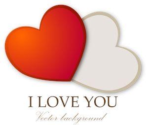 I Love You Logo - i love you two heart valentine Logo Vector (.AI) Free Download