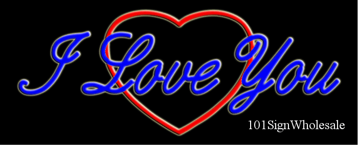 I Love You Logo - I Love You, Logo, Neon Sign