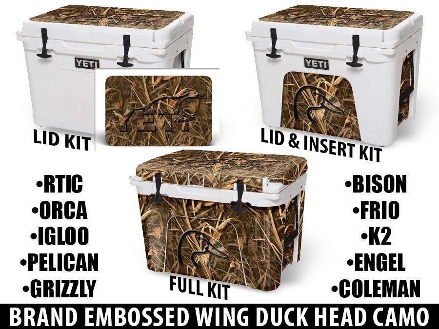 Camo Duck Head Logo - Brand Embossed Wing Duck Head Camo - USATuff Cooler Wrap Custom Kits ...