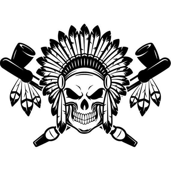 Chief Spear Logo - Indian Logo 11 Native American Warrior Heritage Wild West