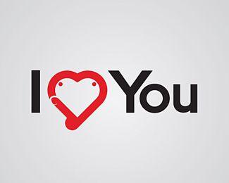 I Love You Logo - 32 Lovely Pieces Of Heart-Shaped Logos | SmashingApps.com