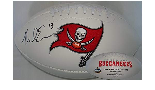 U of L Football Logo - Mike Evans Signed Autographed Tampa Bay Buccaneers Bucs Logo