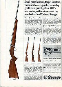 Savage Shooters Logo - Print Ad of Savage Model 65 Rifle & Stevens Model 46 34 & 73