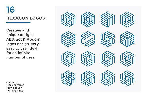 Hexagon Corporate Logo - 16 Hexagon Logos ~ Logo Templates ~ Creative Market