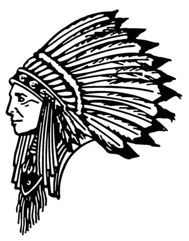 Chief Spear Logo - Indian Chief 3 Decal Sticker