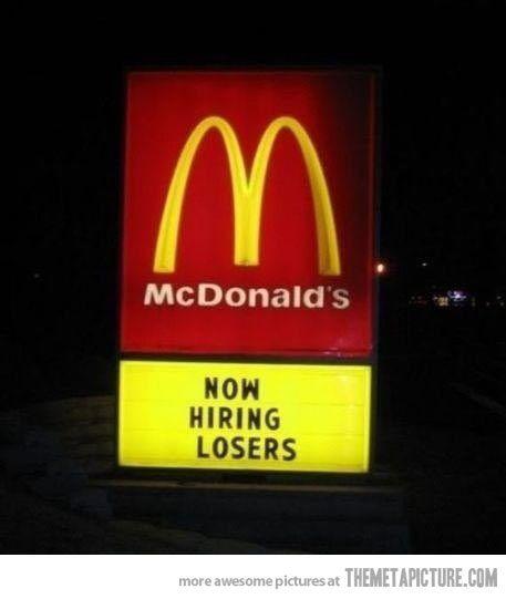 Funny McDonald's Logo - Well, I found a job... - The Meta Picture