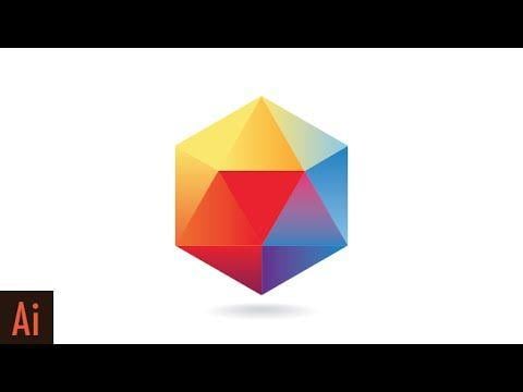 Hexagon with Lines Logo - Create Polygon Logo (Hexagon) | Illustrator Tutorial - YouTube