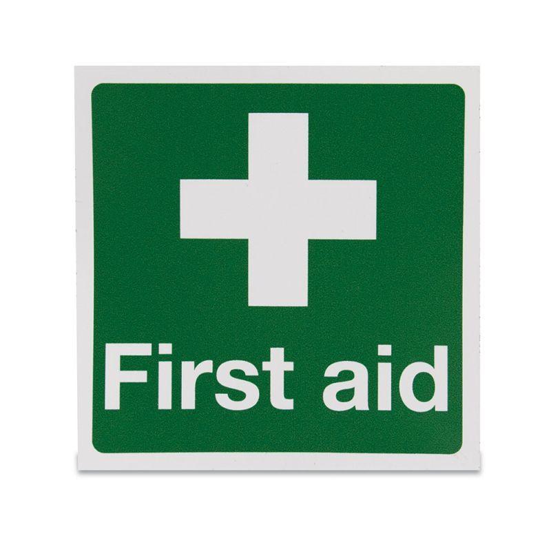 Who Has White Cross Logo - Square 'First Aid White Cross' Vinyl Sign :: Sports Supports ...