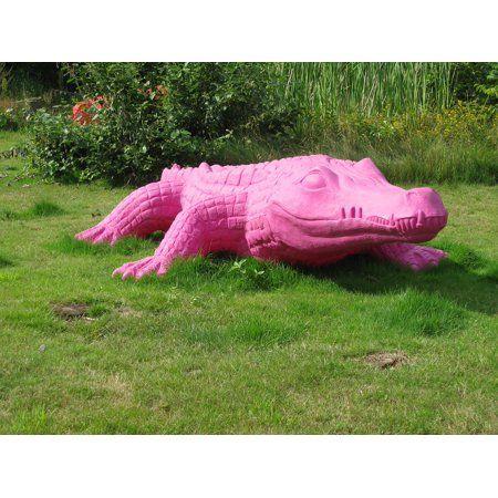 Pink Alligator Logo - Peel N Stick Poster Of Dangerous Pink Alligator Crocodile Poster